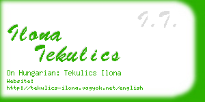 ilona tekulics business card